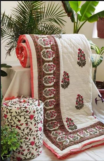 Red Buta Reversible Jaipuri Block Print Razai