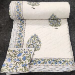 Moutain Tree Reversible Jaipuri Block Print Razai