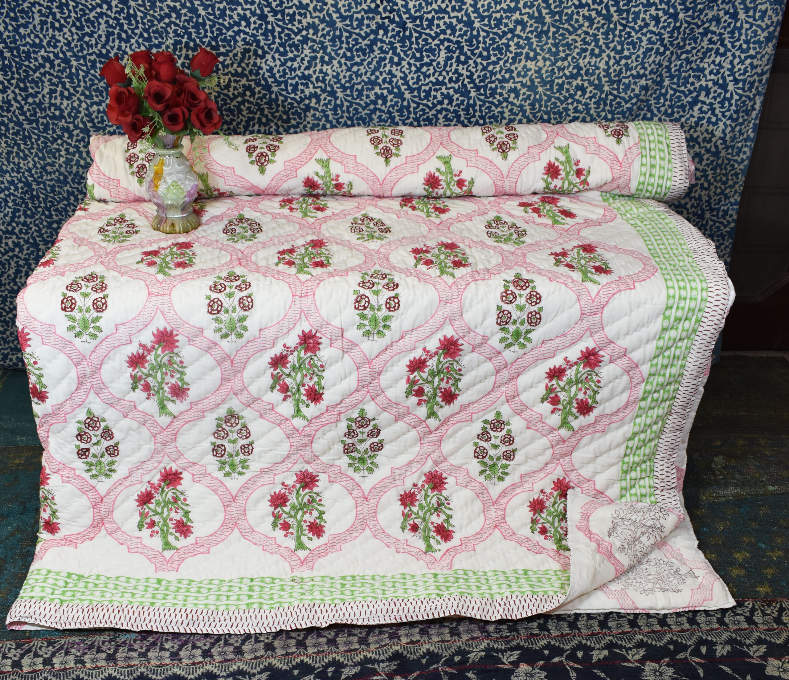 Dreamy Tales Reversible Jaipuri Block Print Razai
