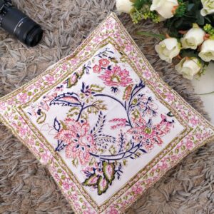 Floral Print Cotton Cushion Covers 16" Set of 5 pieces