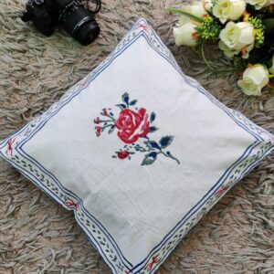 Red Rose Stick Cotton Cushion Covers 16" Set of 5 pieces
