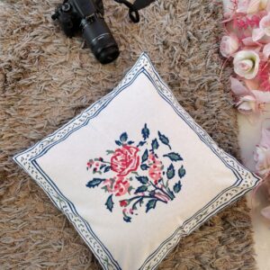 Bunch of Roses Print Cotton Cushion Covers 16" Set of 5 pieces