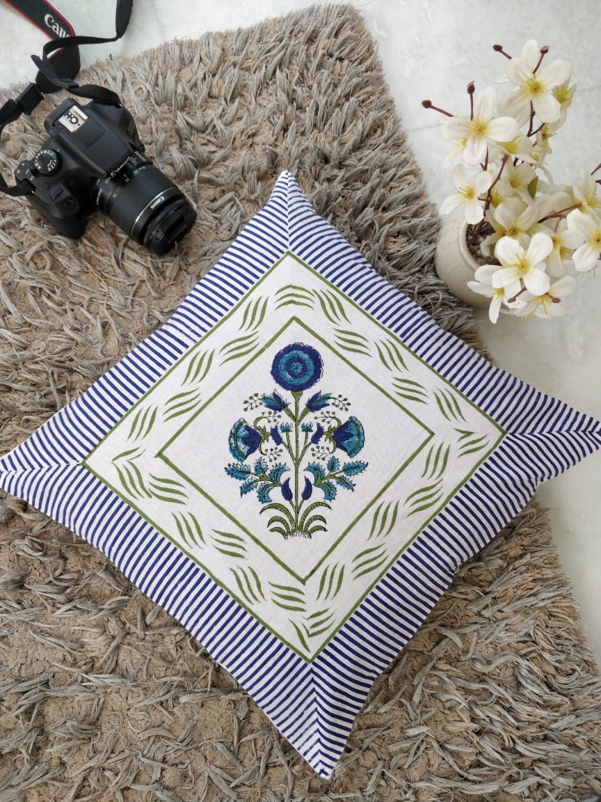 Floral Motif Cushion Covers 16" Set of 5 pieces