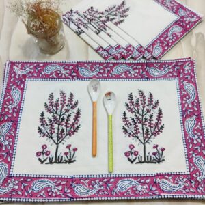 Lavender Paisley Printed Placemats