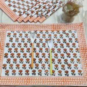 Marigold Flower Print Placemats