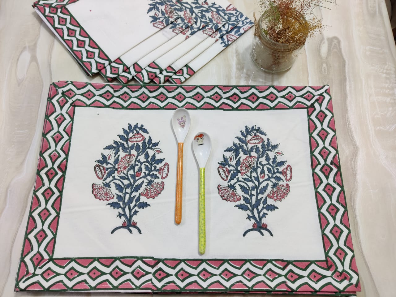 Pink Buta Design Placemats