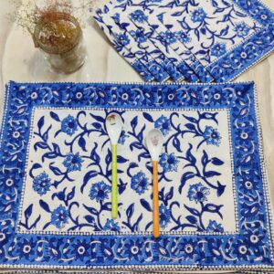 Blue Jaal Print Placemats