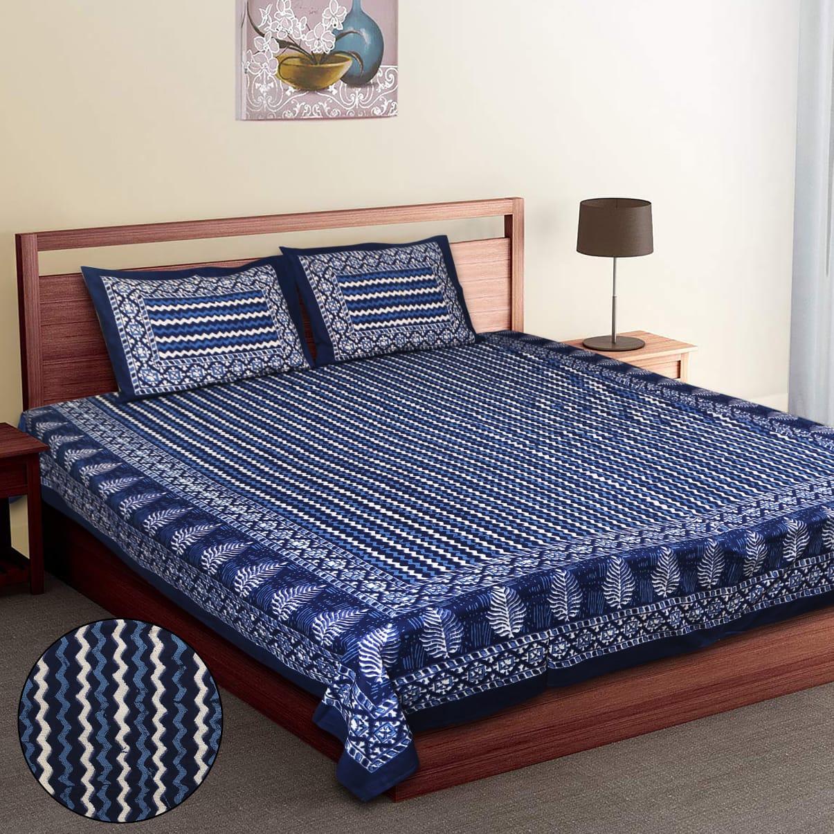 Fern Dabu Print DB Bedsheets - Queen - Image 3