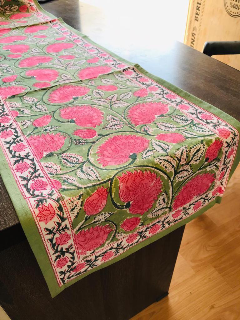 Lotus Cotton Table Runner