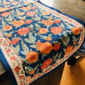 Orange Flower Table Runner