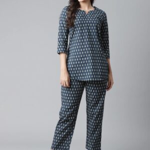 Blue Cotton Lounge Set BP
