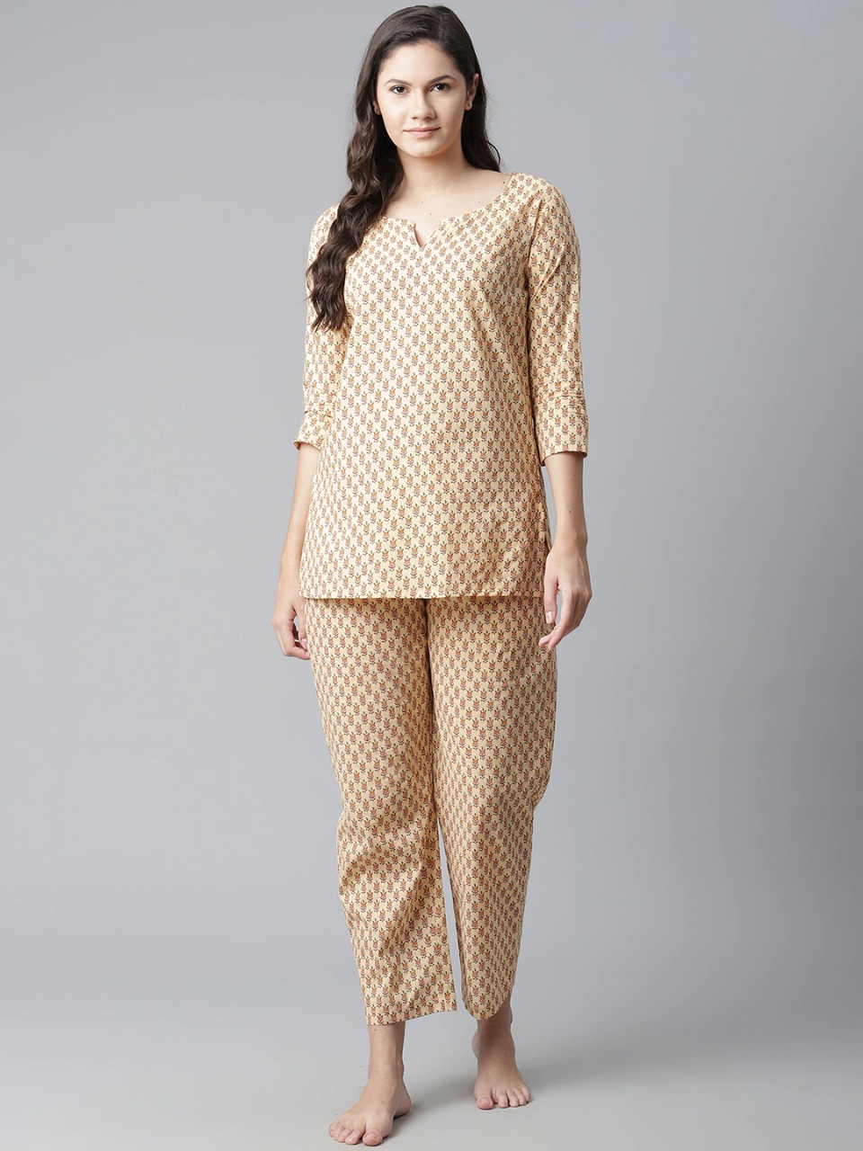 Buti Cotton Lounge Set Block Print