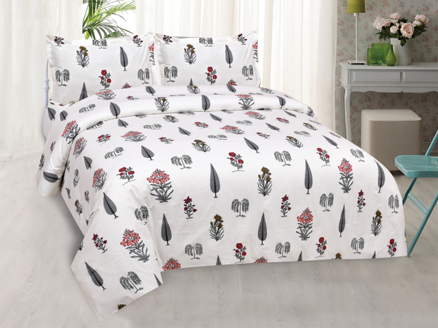 Pinecone Motif DB Bedsheets- King
