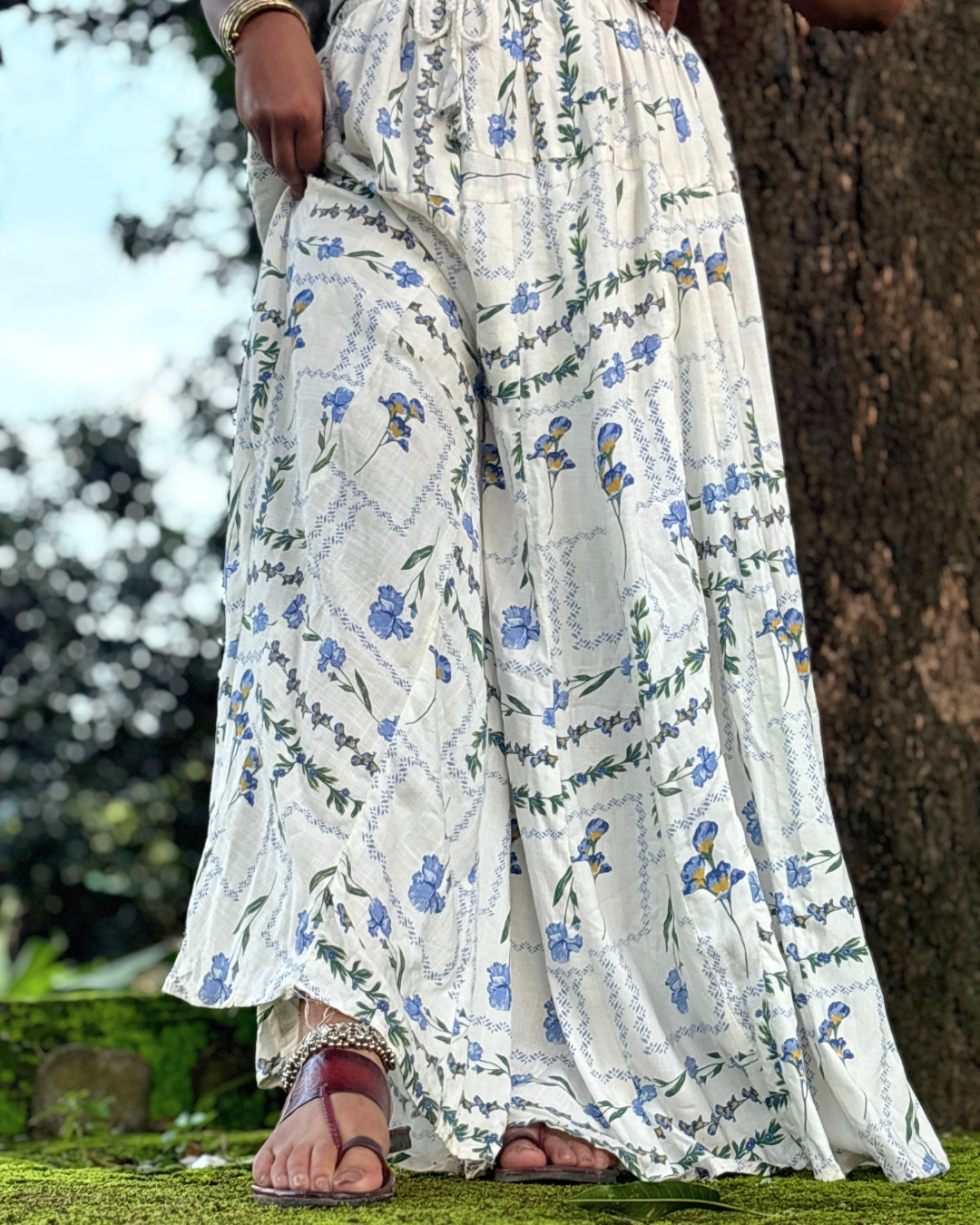 Antra - Flared Sharara skirt for women - 100% Cotton - Image 5