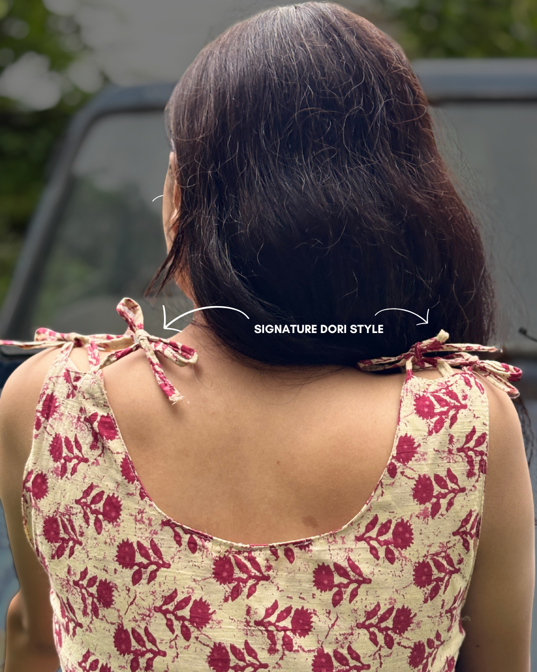 Reshma - Women Floral Printed Deep Back Kurti - Image 2