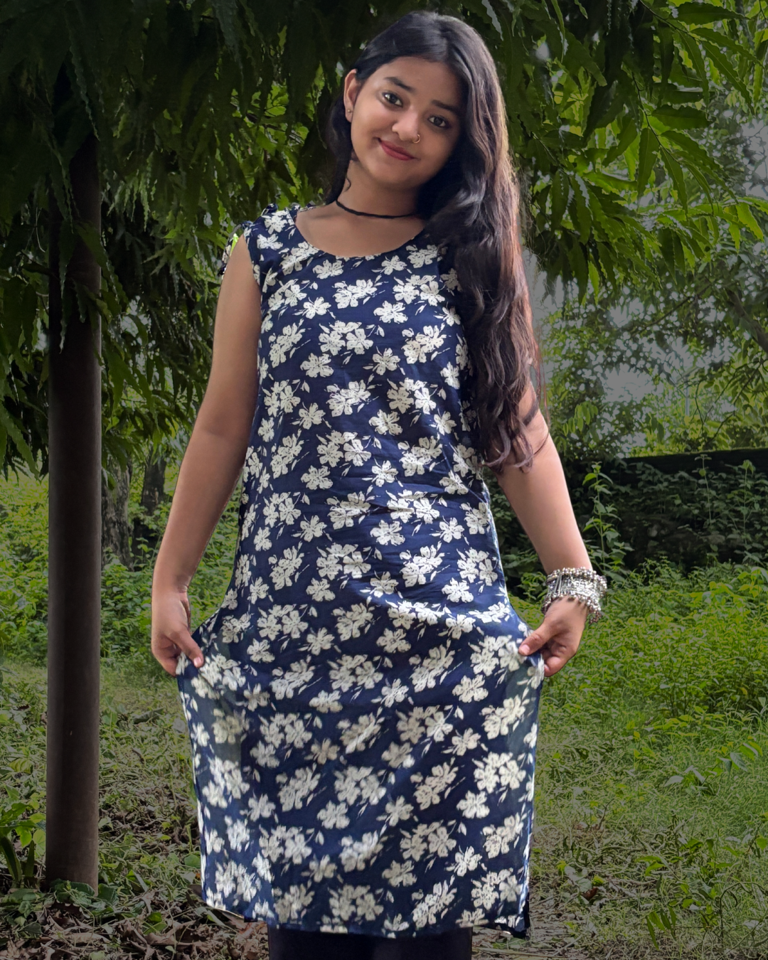 Neelam - Women Floral Printed Deep Back Kurti - Image 3