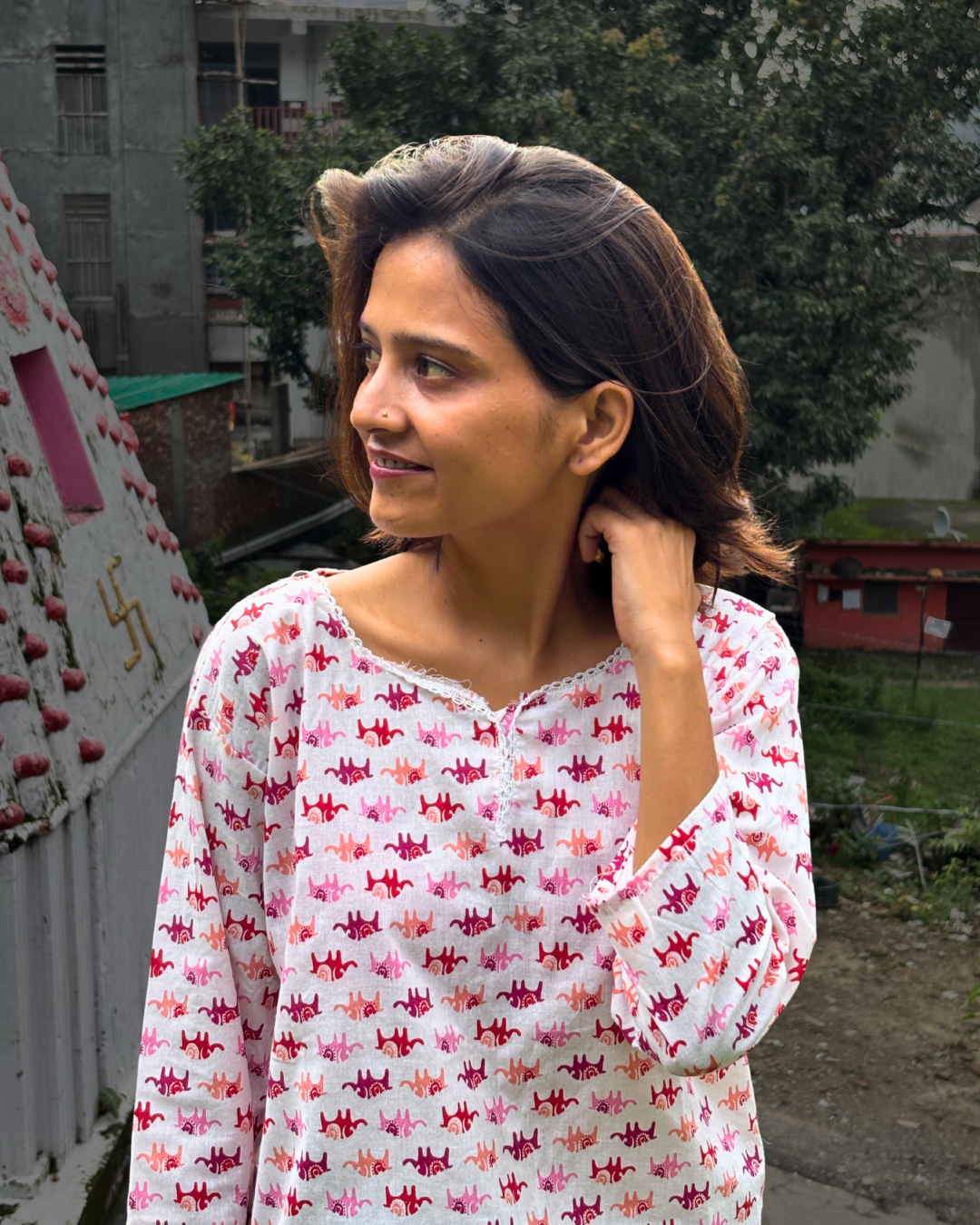 Gaja - Printed Short Kurti - Image 2