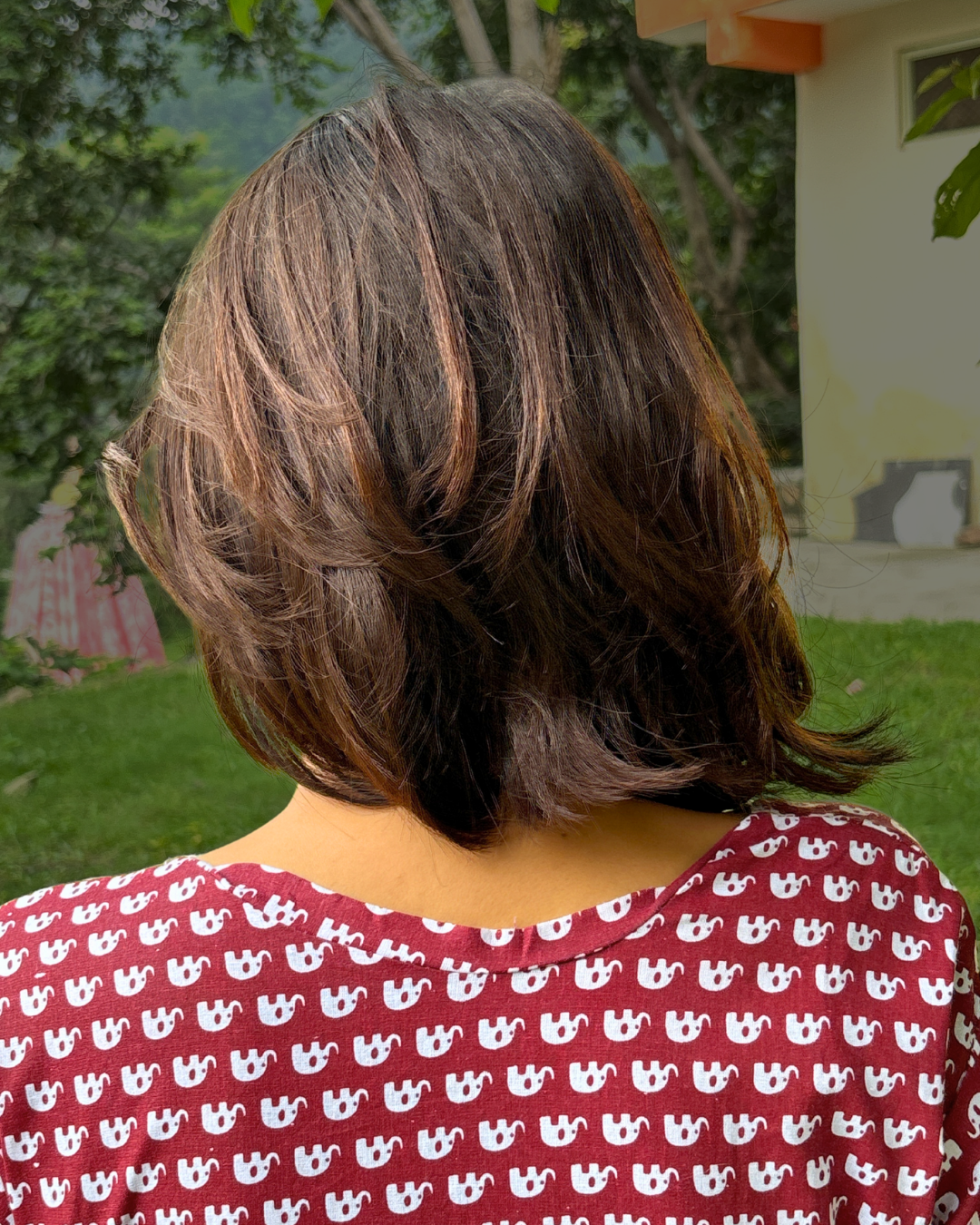 Red Wine - Printed Short Kurti 5 Red Wine - Printed Short Kurti - Image 3