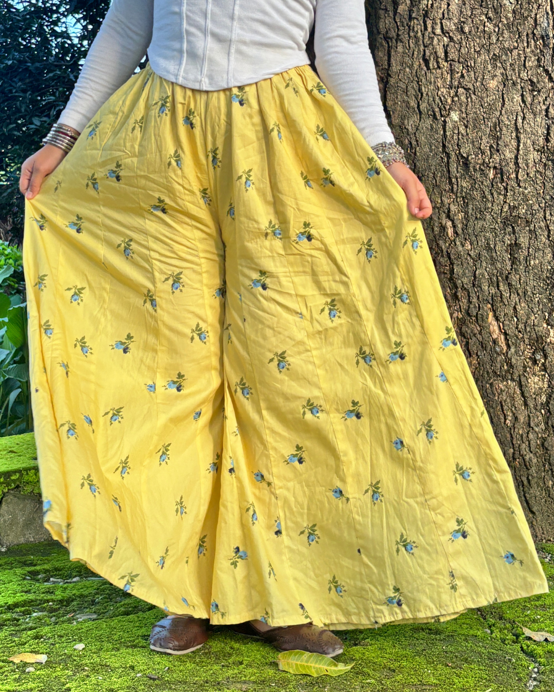 Kanak - Flared Sharara skirt for women - 100% Cotton 9 Kanak - Flared Sharara skirt for women - 100% Cotton - Image 5