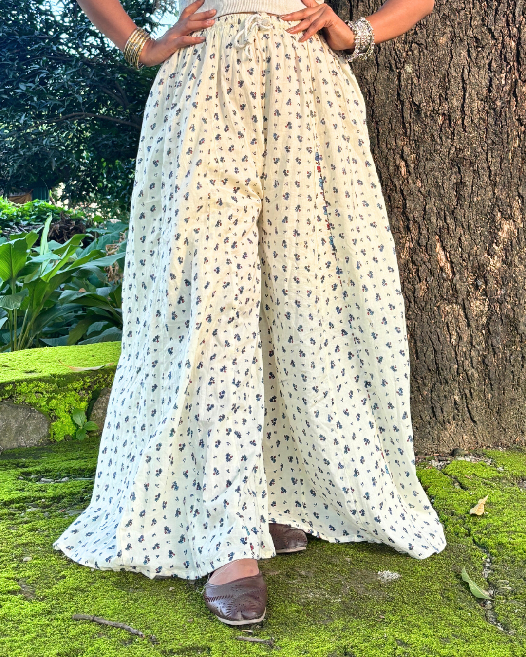 Chandni - Flared Sharara skirt for women - 100% Cotton 7 Chandni - Flared Sharara skirt for women - 100% Cotton - Image 4