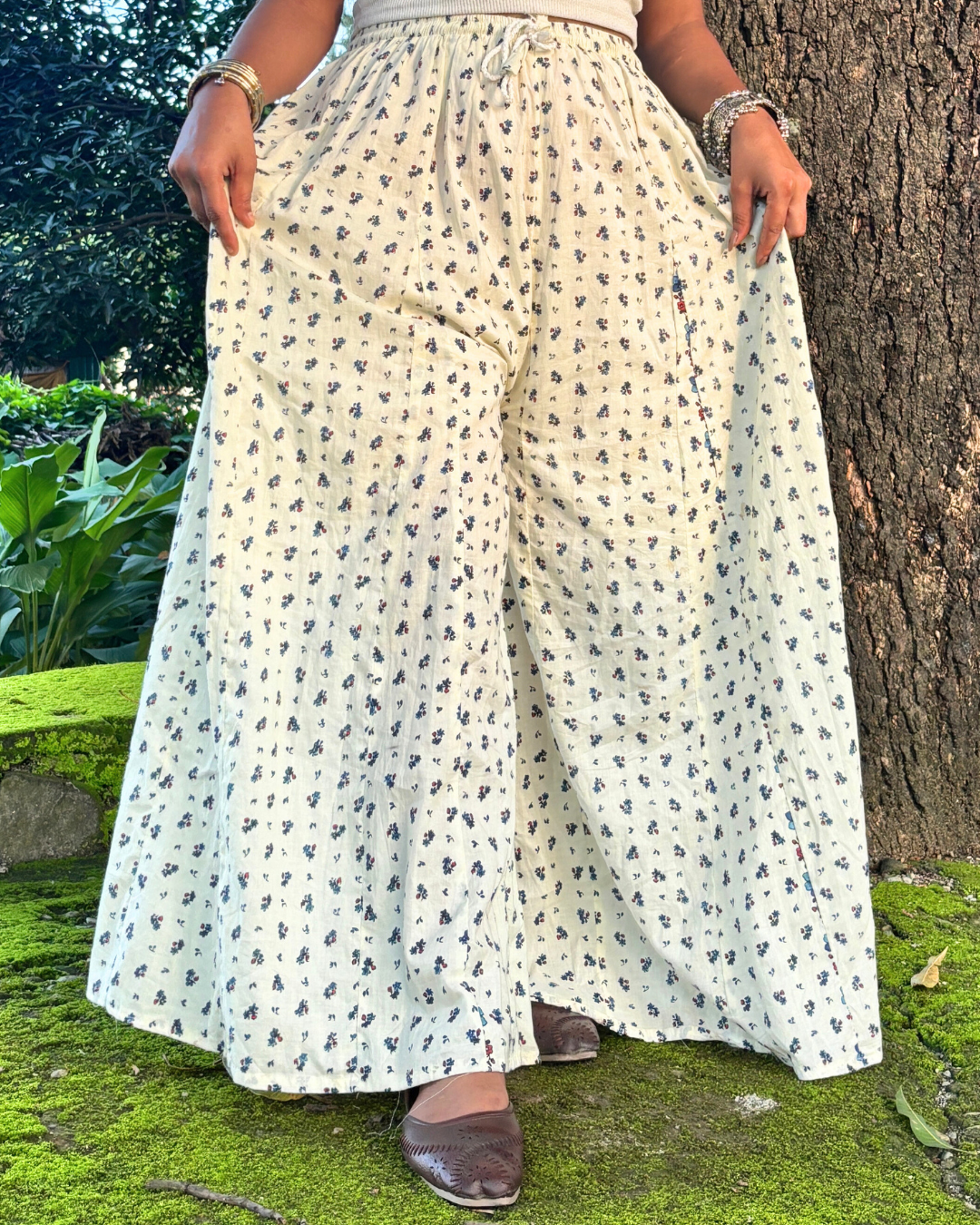 Chandni - Flared Sharara skirt for women - 100% Cotton 5 Chandni - Flared Sharara skirt for women - 100% Cotton - Image 3