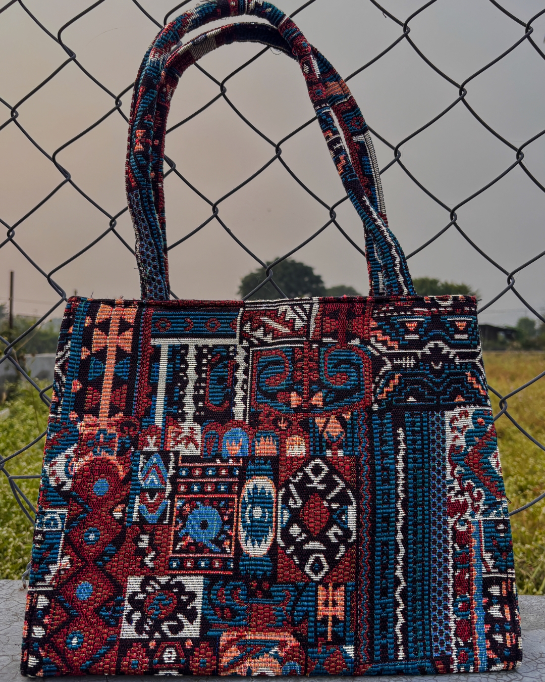 Chandrakshi Tote Bag | Hand Embroidered, Multicolor, Lightweight Build 3 Chandrakshi Tote Bag | Hand Embroidered, Multicolor, Lightweight Build - Image 2
