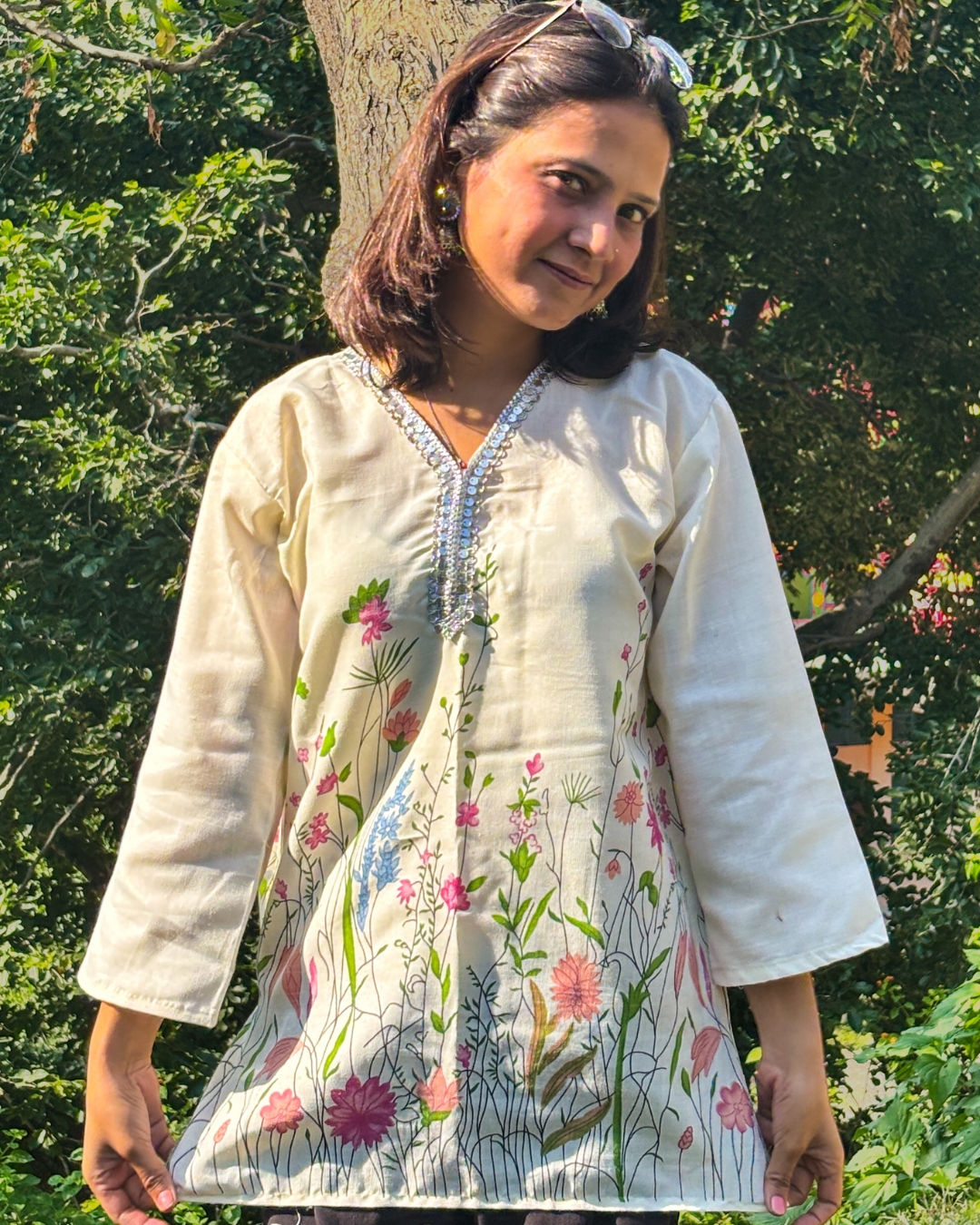 Gulveen β Pink Printed Short Kurti 5 Gulveen β Pink Printed Short Kurti - Image 3