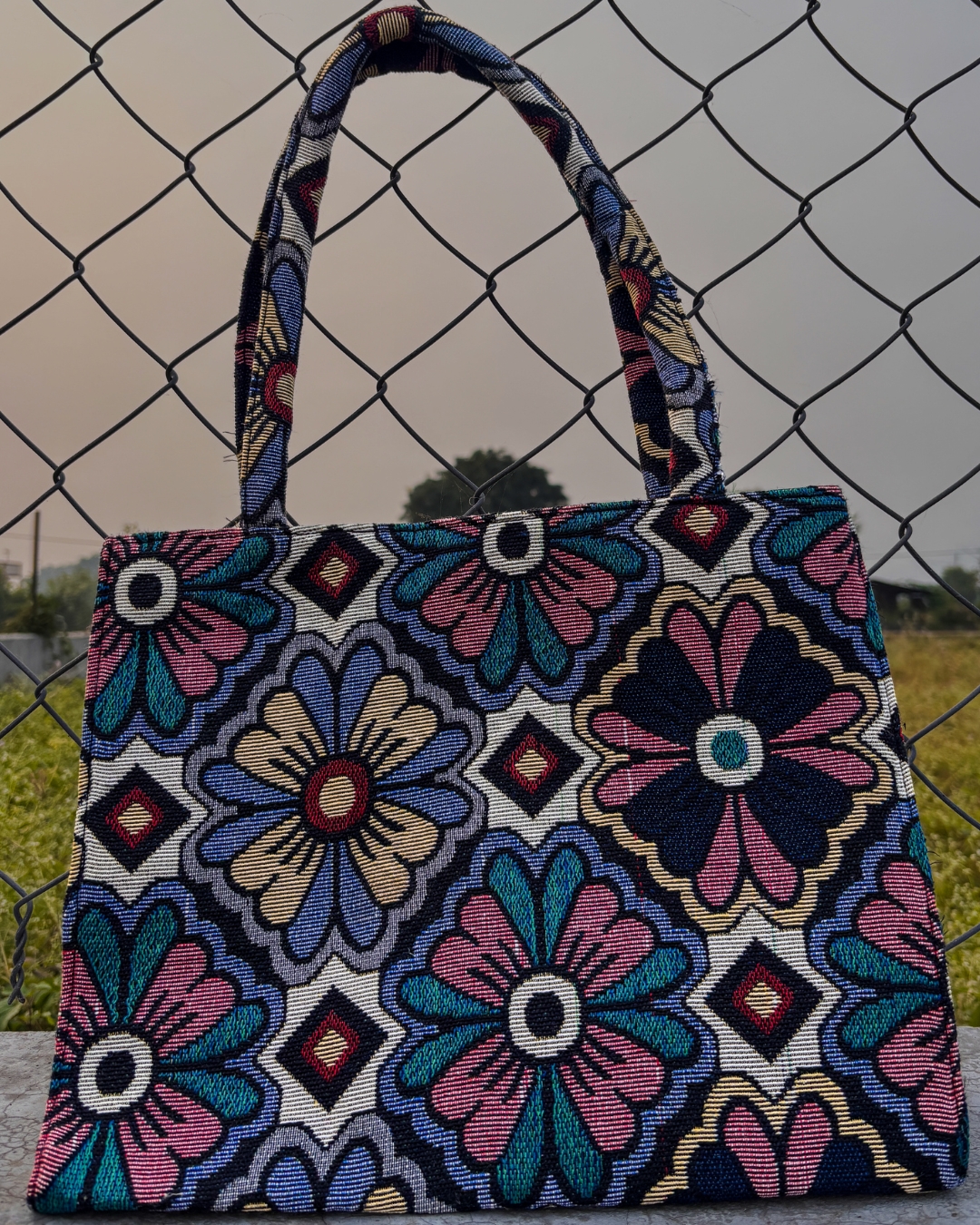 Phoolvan Tote Bag | Hand Embroidered, Multicolor, Lightweight Build - Image 3