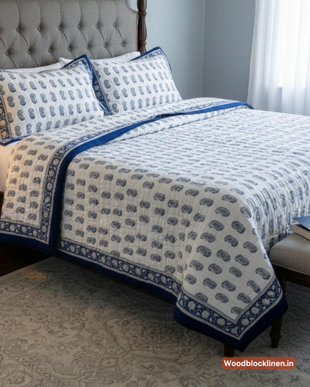 Blue paisley quilt 2