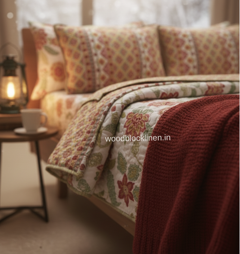 Rang Ensemble Reversible Quilted Bedcover 8 Rang ensemble quilted bedcover 2