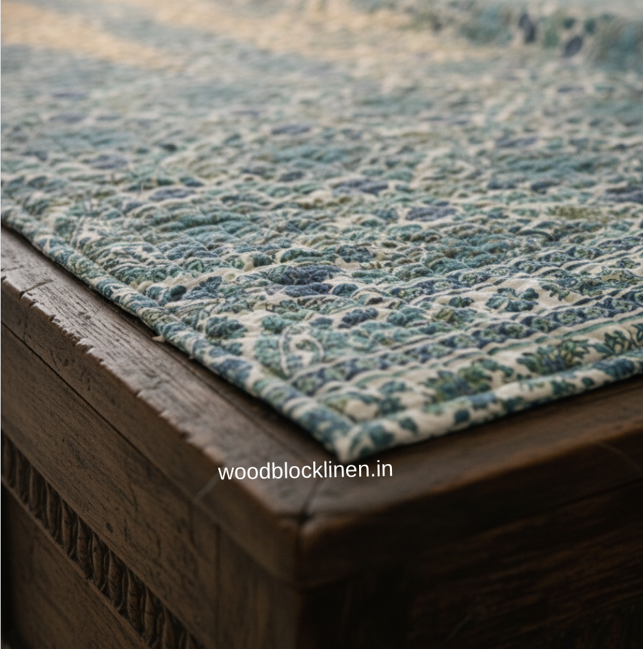 Sanjh Savera Reversible Quilted Bedcover 5 Sanjh Savera Reversible Quilted Bedcover - Image 3