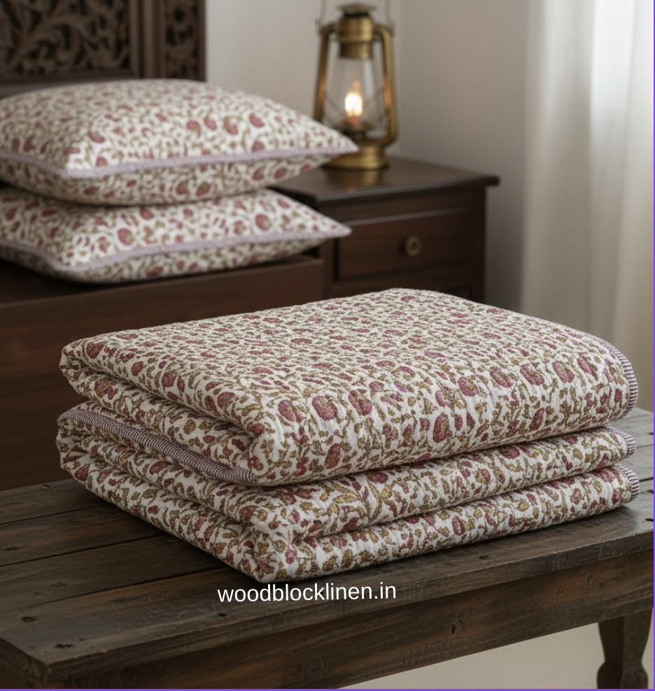 The Aangan Quilted Bedcover 5 The Aangan Quilted Bedcover - Image 3