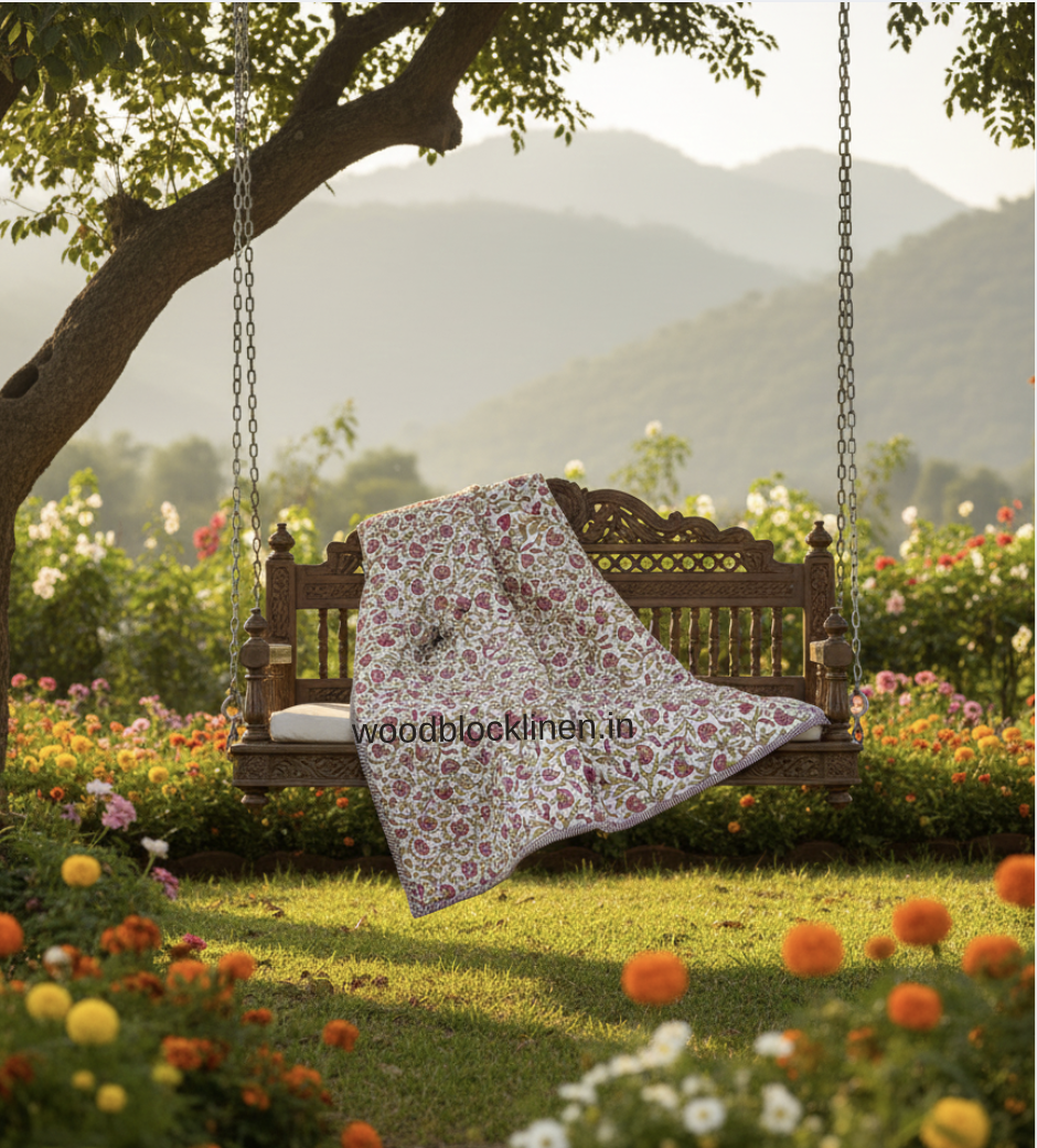 The Aangan Quilted Bedcover 9 The Aangan Quilted Bedcover - Image 5