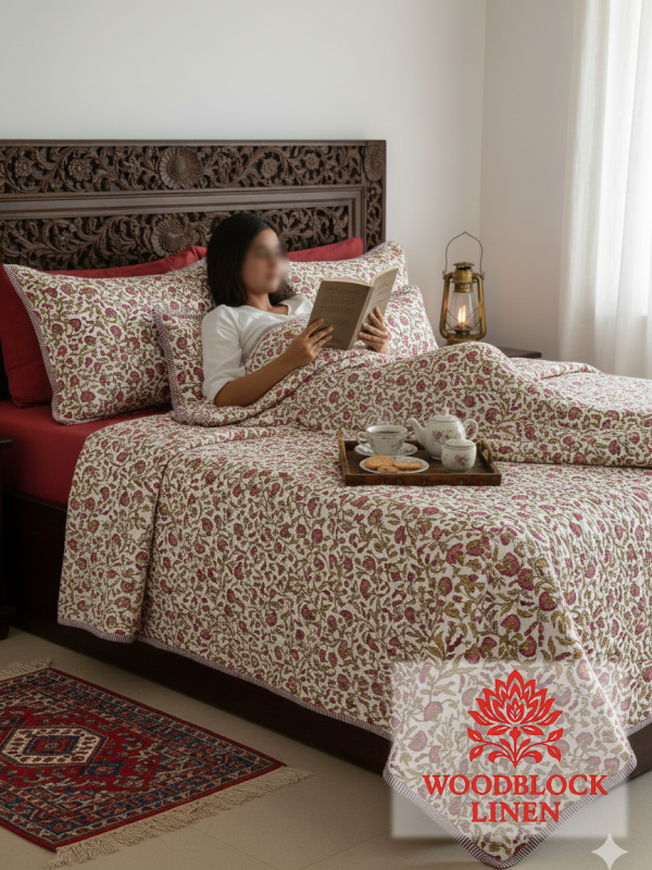 The Aangan Quilted Bedcover 7 The Aangan Quilted Bedcover - Image 4